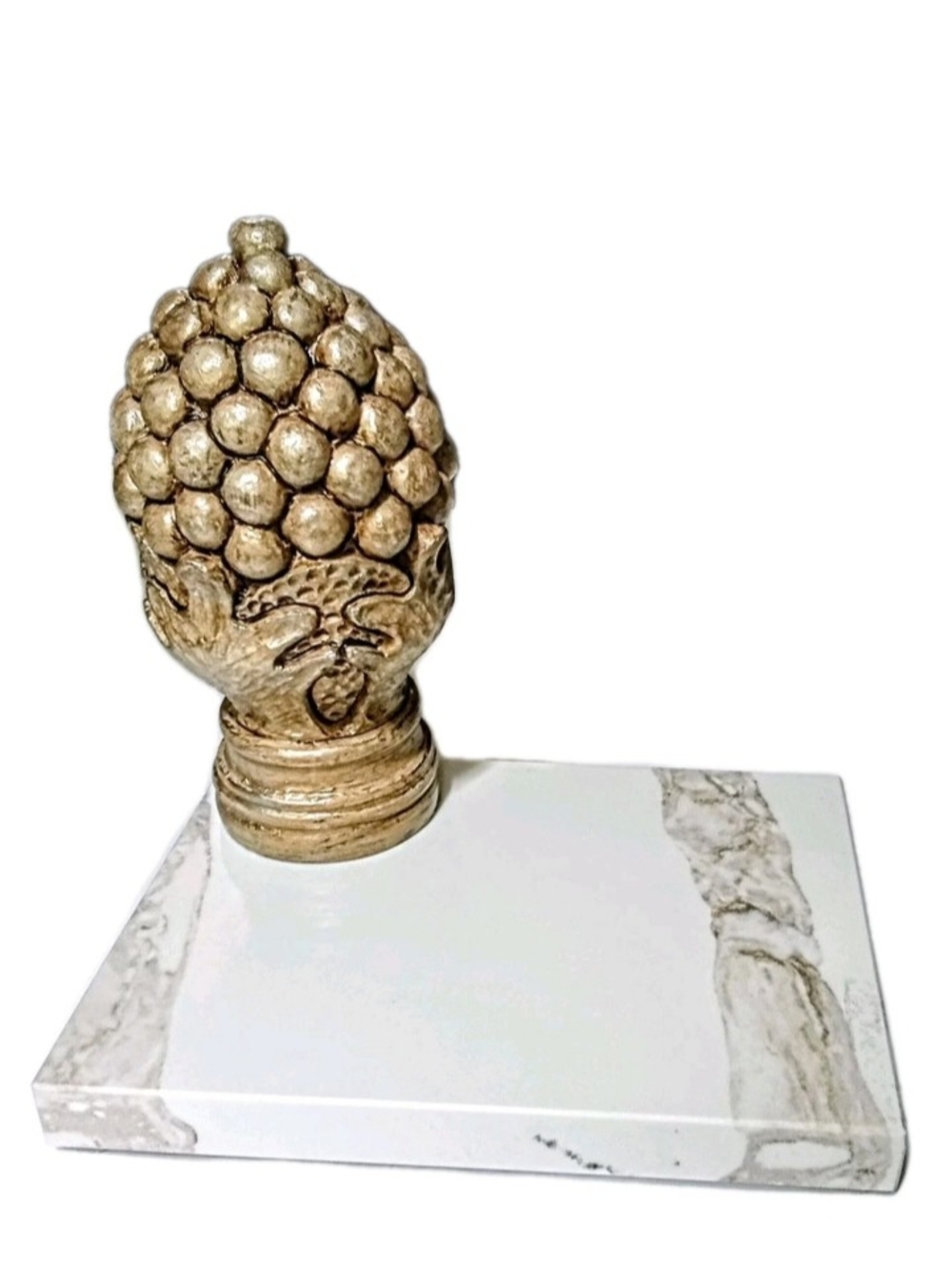 NEW Luxurious Polished Natural Quartz Featuring Exquisite Pine Cone! 7"x6"x.75"